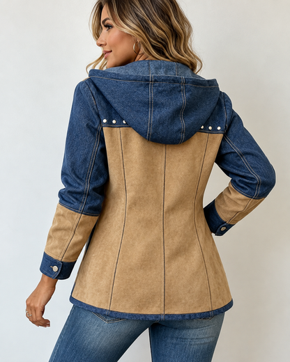 Demi™ | Comfortabele Patchwork Jas met Capuchon