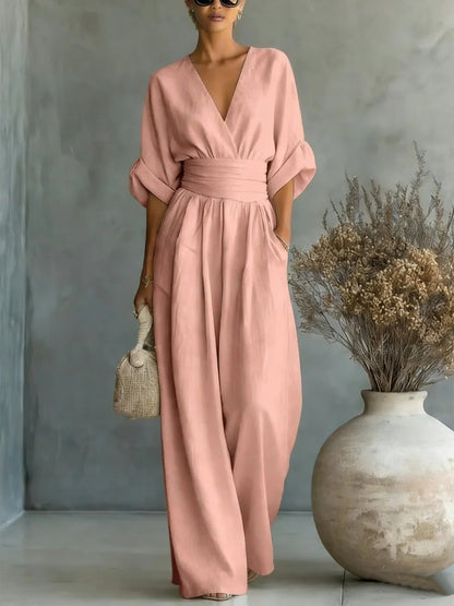 Georgina™ | Elegante Jumpsuit Met V Hals