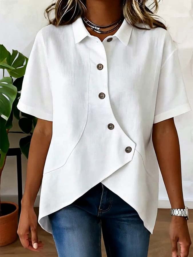 Mila™ | Comfortabele Korte Mouw Blouse