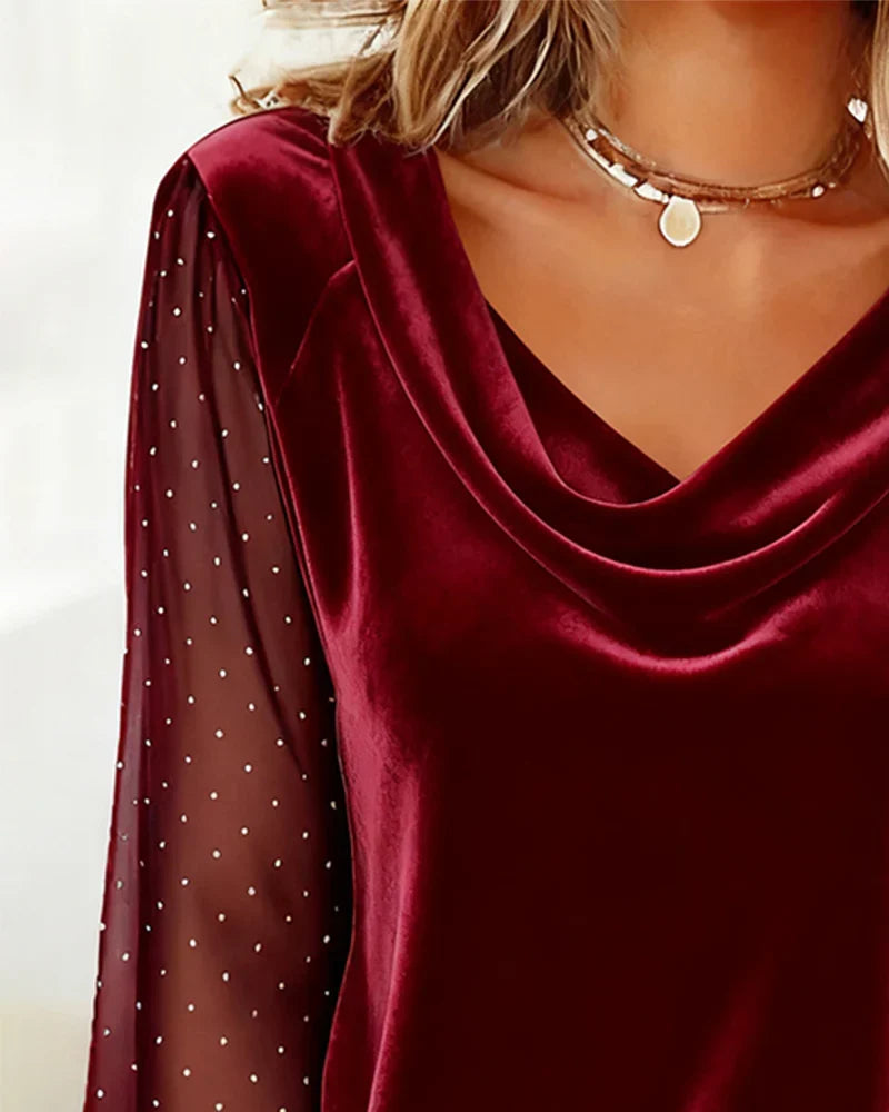 Nyra™ | Elegante Gedrapeerde Blouse Top