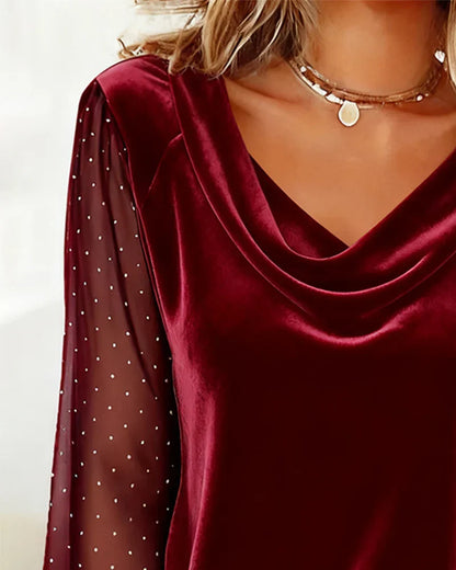 Nyra™ | Elegante Gedrapeerde Blouse Top