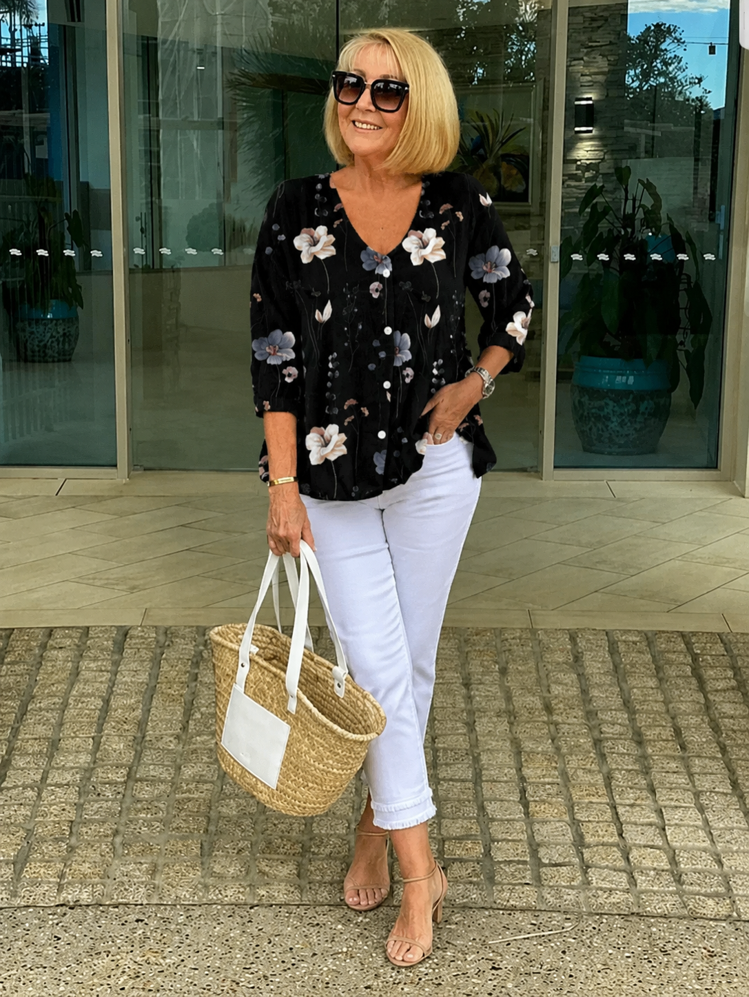 Elanna™ | Buikbedekkende Bloemen Blouse