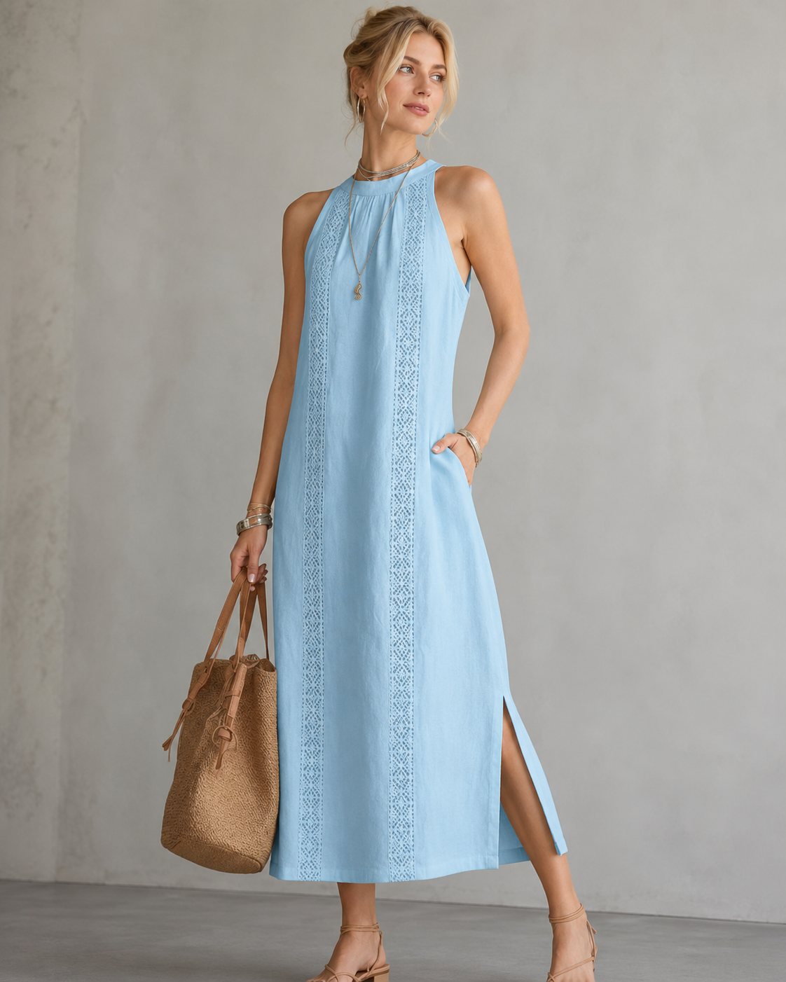Irene™ | Elegante Mouwloze Buikbedekkende Midi Jurk