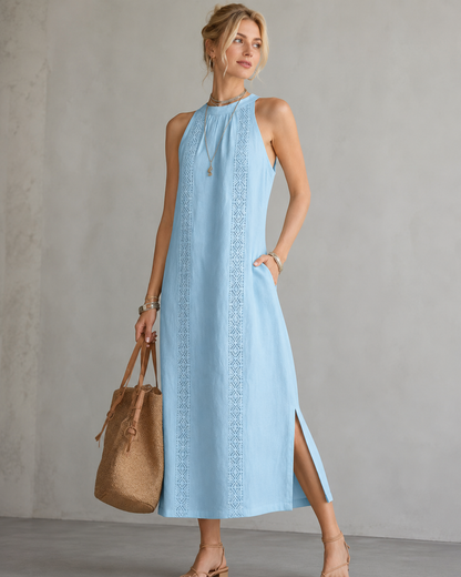 Irene™ | Elegante Mouwloze Buikbedekkende Midi Jurk