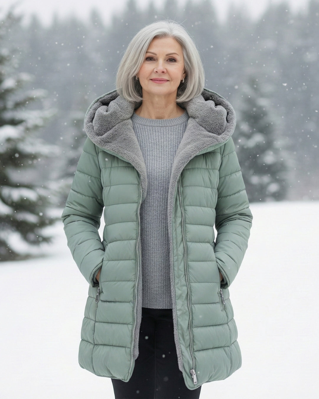 Marloes™ | Warme Gewatteerde Winterjas Met Capuchon 9