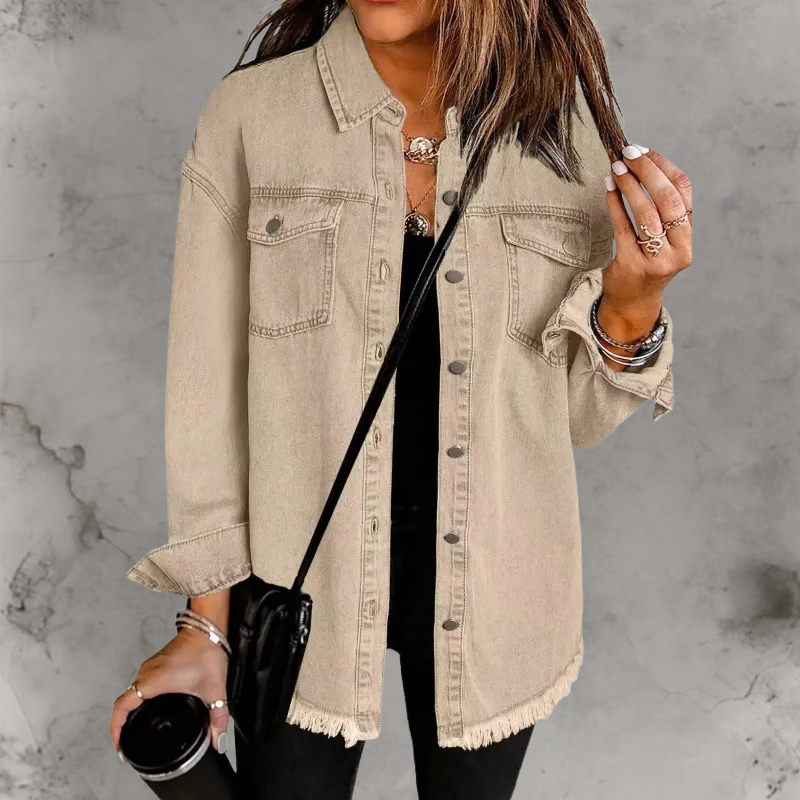 Kian™ | Casual Denim Jas Met Knopen