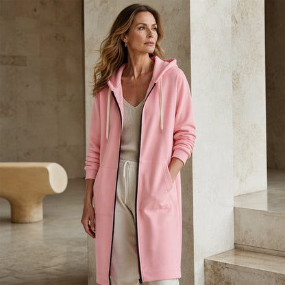 Esmee™ | Lange Fleece Jas Met Capuchon En Rits