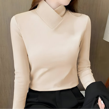 Mira™ | Elegante Minimal Lange Mouw Top