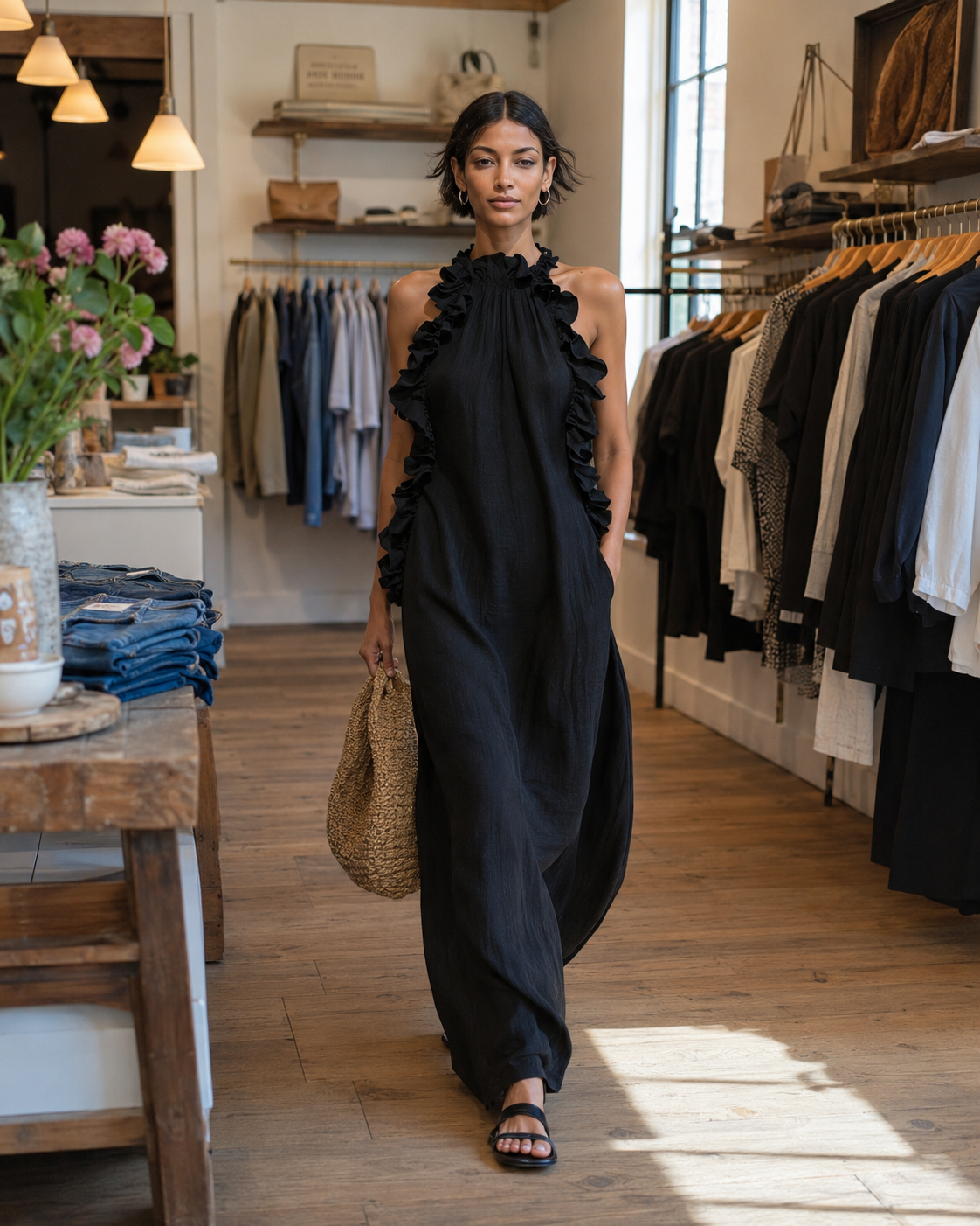 Isolde™ | Buikbedekkende Maxi Jurk Met Ruches