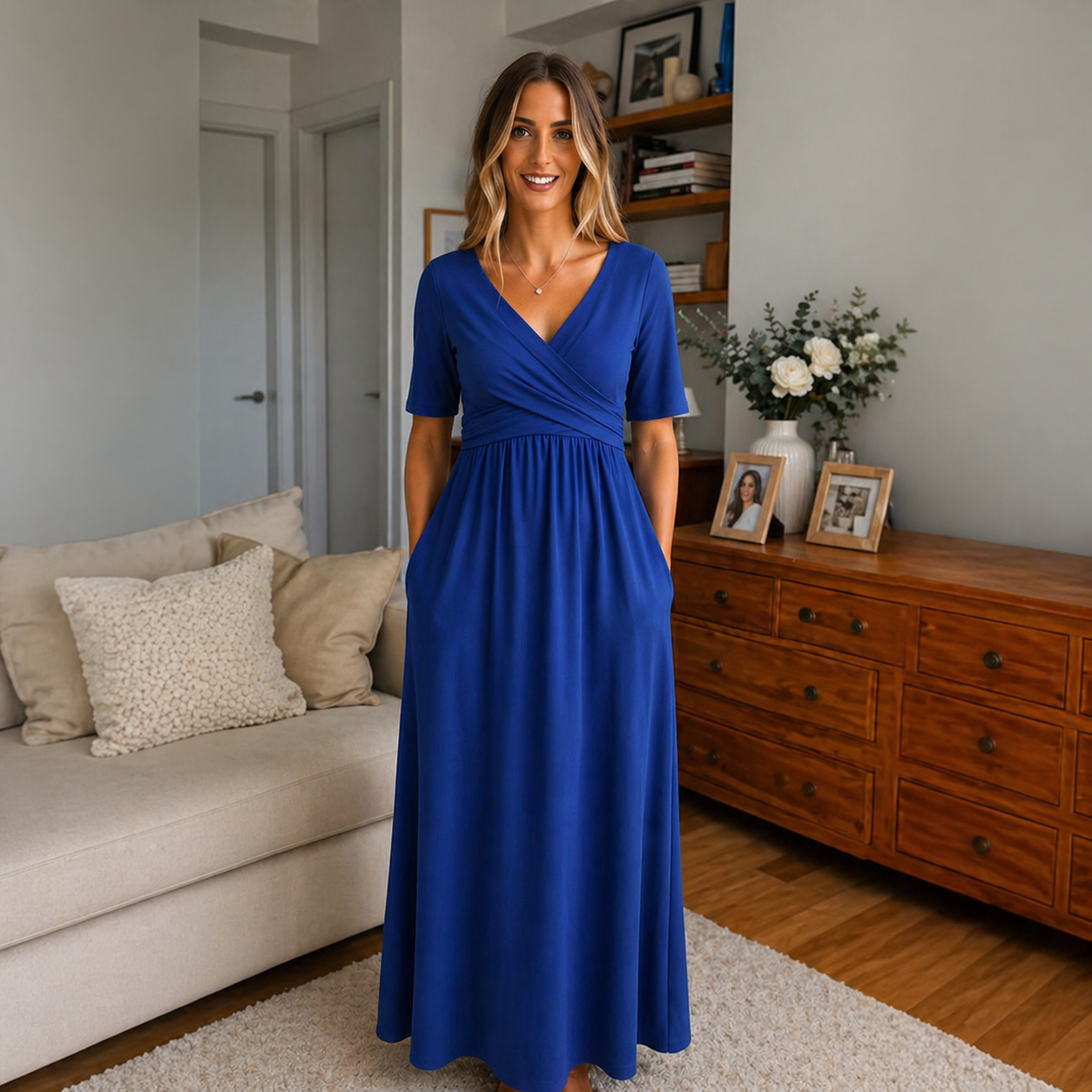 Zeno™ | Elegante Wikkel Maxi Jurk