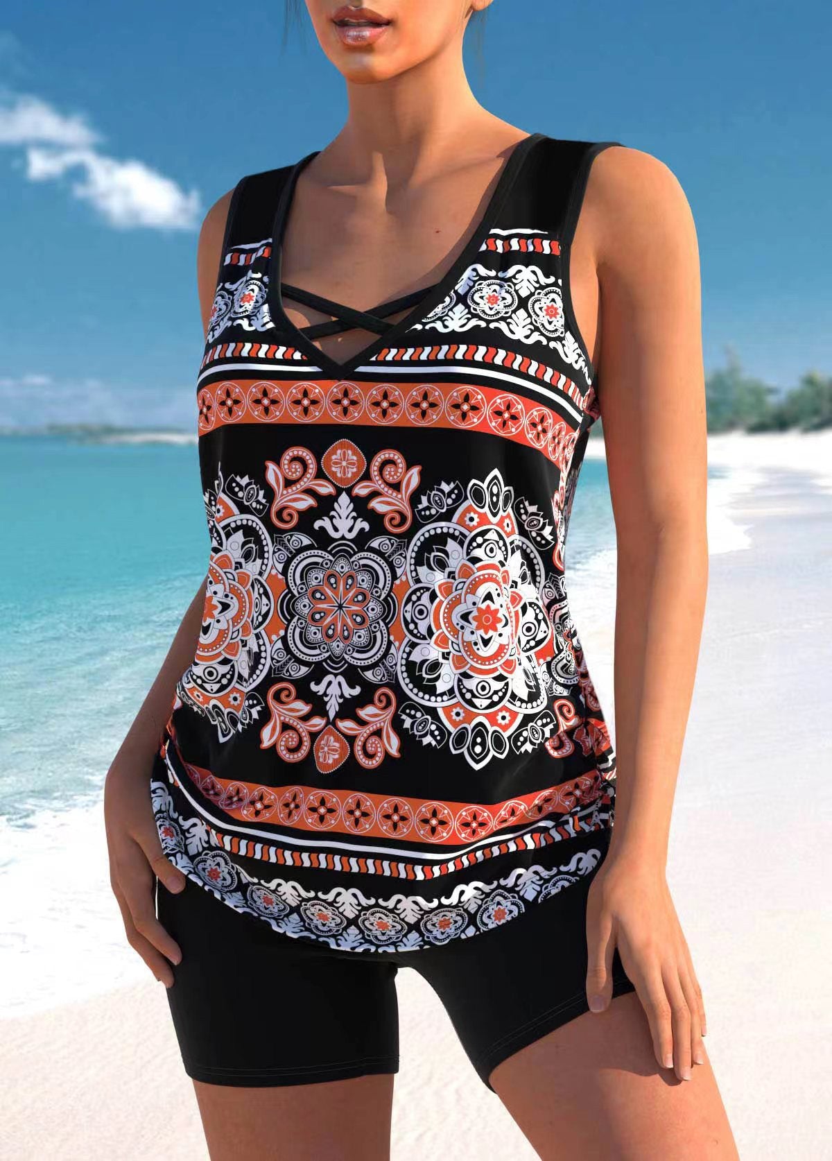 Kaela™ | Flatterende Tankini Set Met Shorts