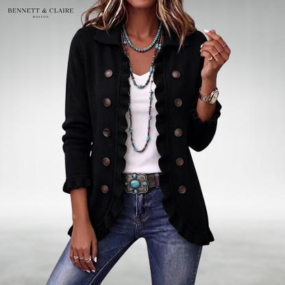 Marga™ | Elegant Gebreid Vest Met Ruches 5