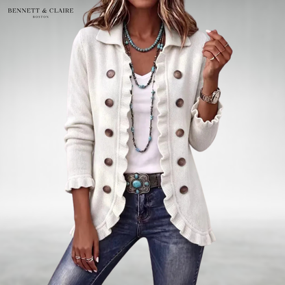 Marga™ | Elegant Gebreid Vest Met Ruches 4