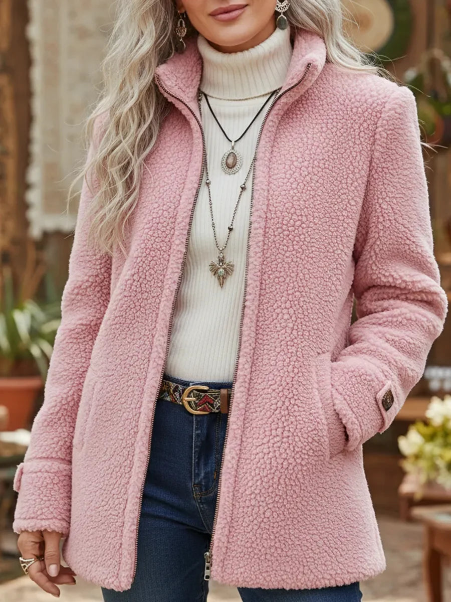 Emma™ | Warme Teddy Fleece Jas Met Rits 2