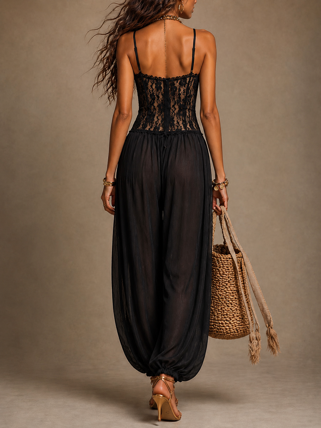 Laia™ | Kanten Halter Jumpsuit