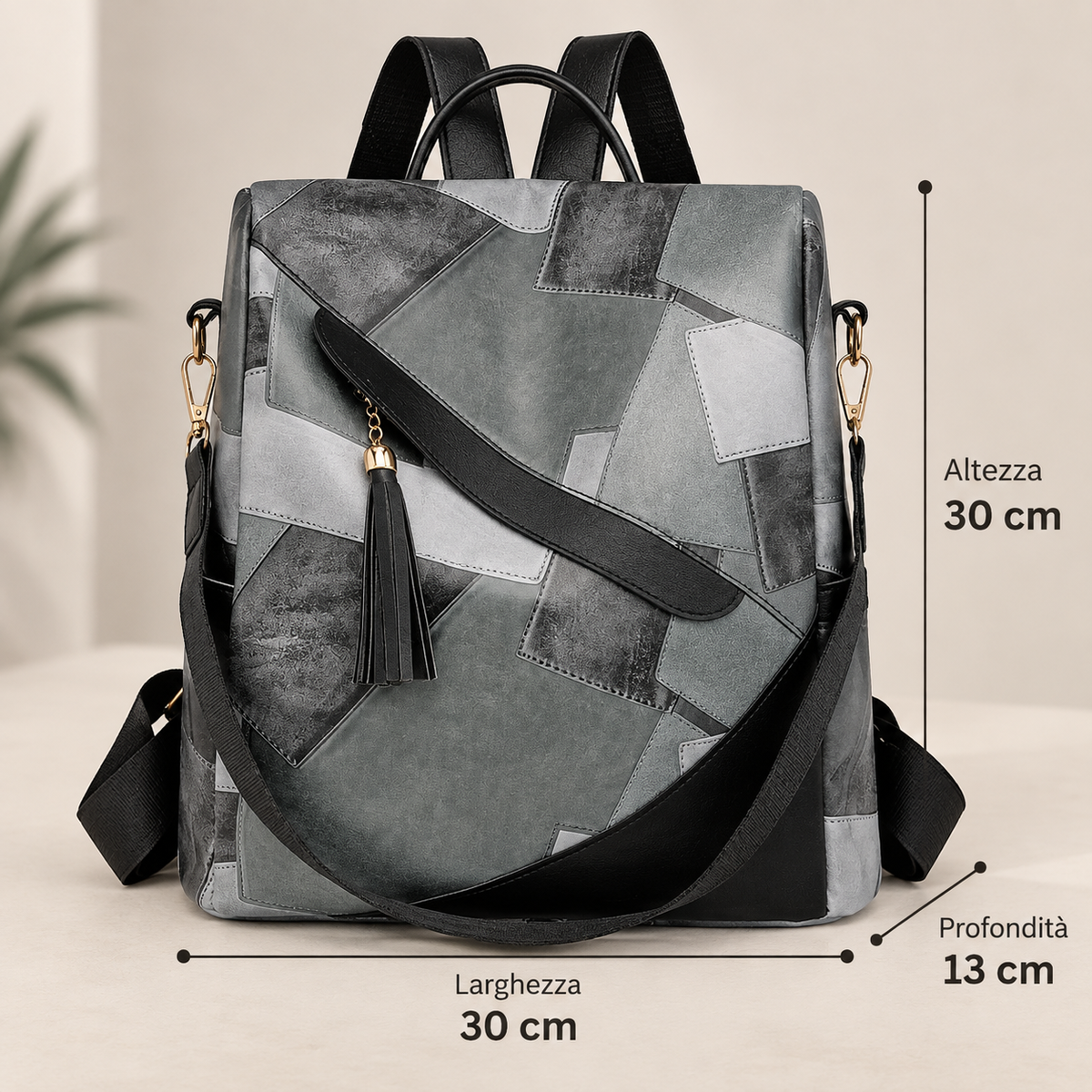 Rosine™ | Patchwork Anti-Diefstal Rugzak 6