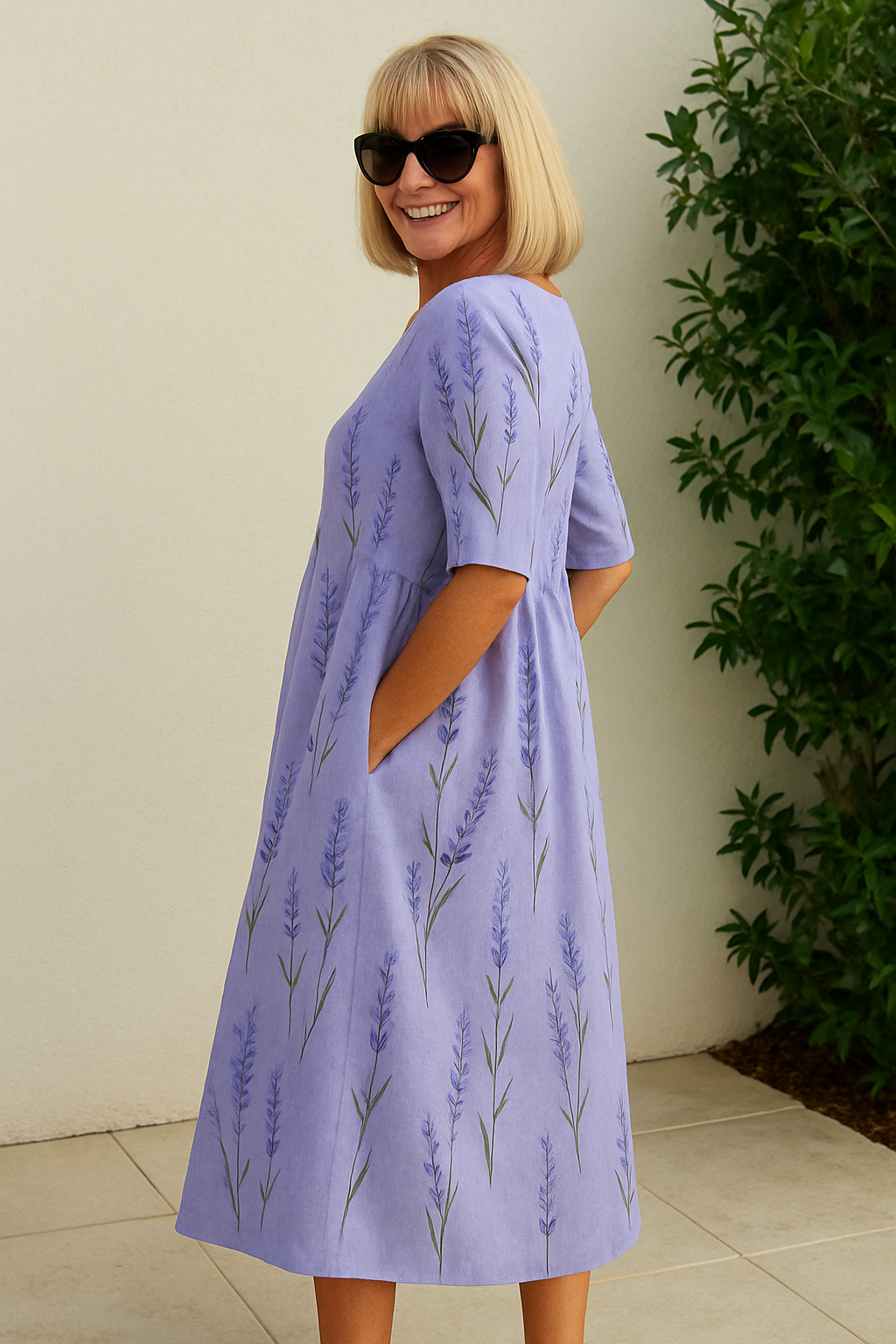 Elin™ | Elegante Soepelvallende Midi Jurk