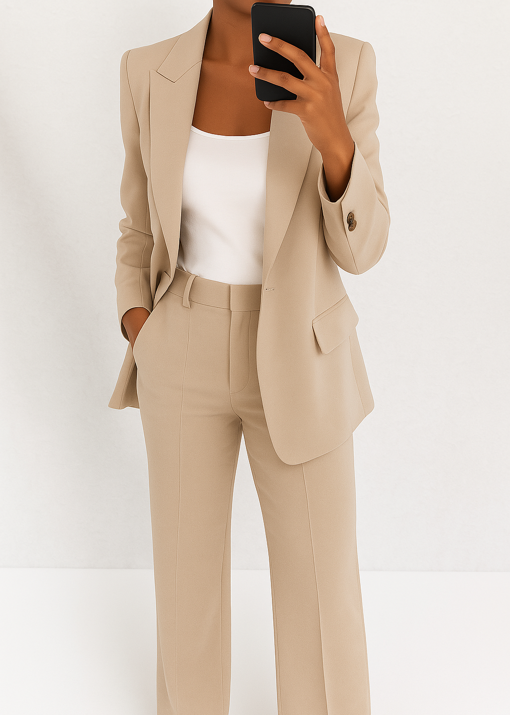 Monique™™ | Elegante Tweedelige Blazer Set Met Pantalon 3