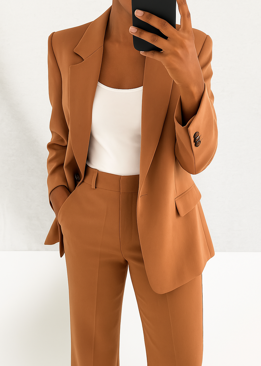 Monique™™ | Elegante Tweedelige Blazer Set Met Pantalon 4
