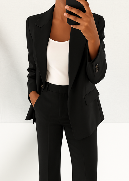 Britt™ | Getailleerd Tweedelig Mantelpak met Blazer 6
