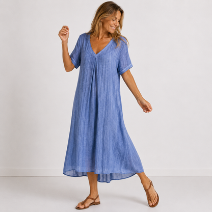 Violet™ | Soepelvallende Maxi Jurk