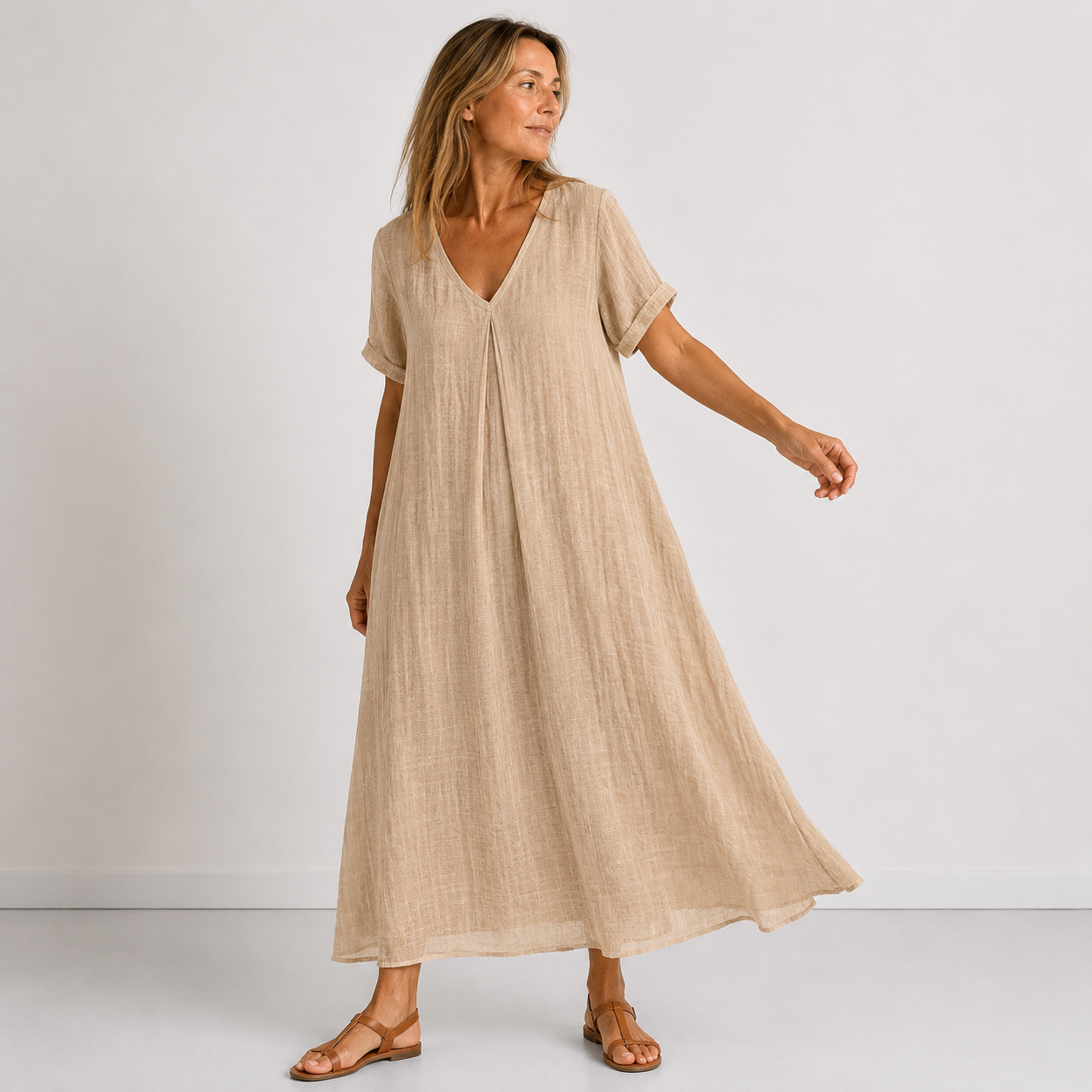 Violet™ | Soepelvallende Maxi Jurk