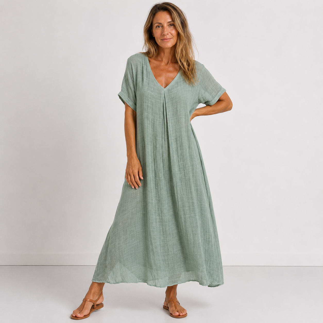 Violet™ | Soepelvallende Maxi Jurk