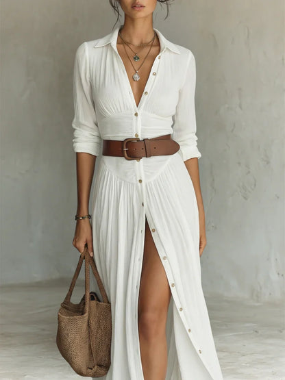 Lena™ | Stijlvolle Maxi Jurk Met Riem