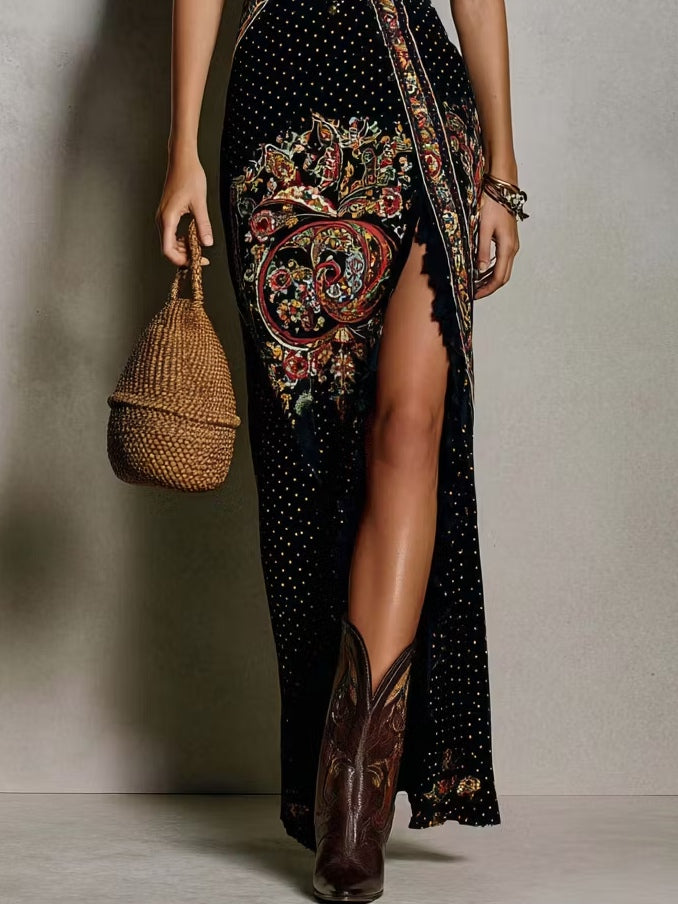 Yvonne™ | Buikcamouflerende Bohemian Maxi Jurk