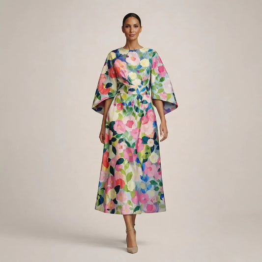 Alma™ | Elegante Midi Jurk