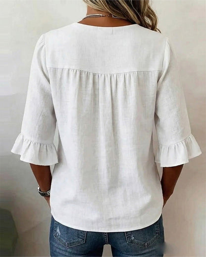 Amelie™ | Buikcamouflerende Blouse Met Knopen