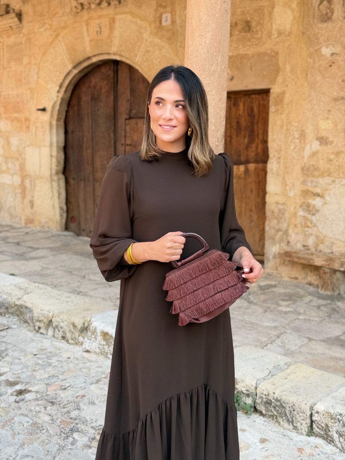 Brigitte™ | Elegante Buikbedekkende Chiffon Maxi Jurk 3