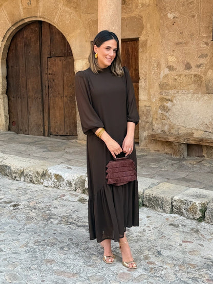 Brigitte™ | Elegante Buikbedekkende Chiffon Maxi Jurk 9