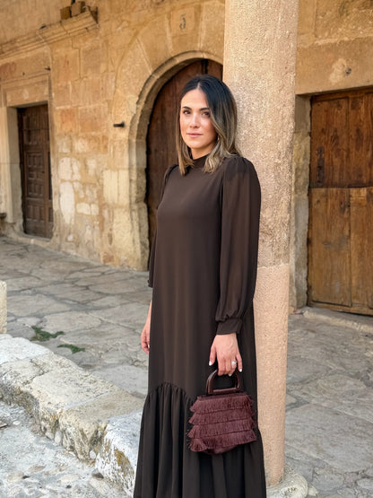 Brigitte™ | Elegante Buikbedekkende Chiffon Maxi Jurk 6