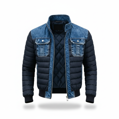 Jori™ | Stijlvolle Gewatteerde Denim Jas