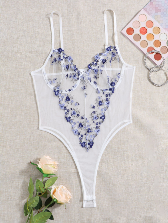 Julie™ | Body met geborduurde vlinders