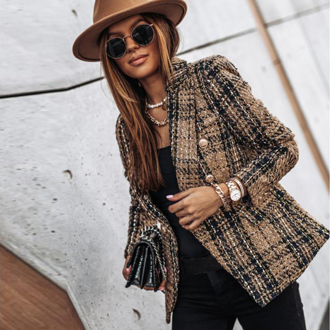Renske™ | Elegante Geruite Blazer
