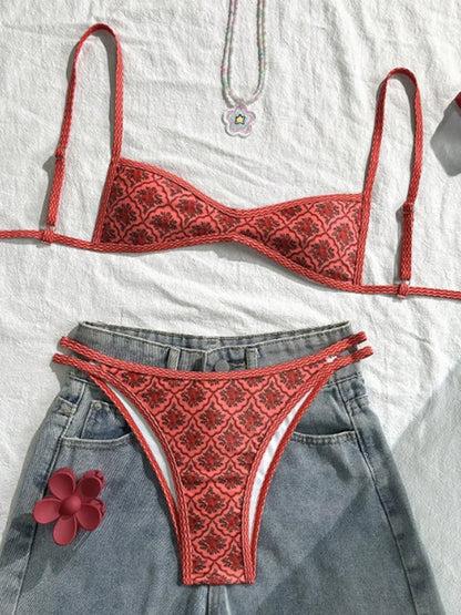 Sanne™ | Stijlvolle Patroon Driehoek Bikini