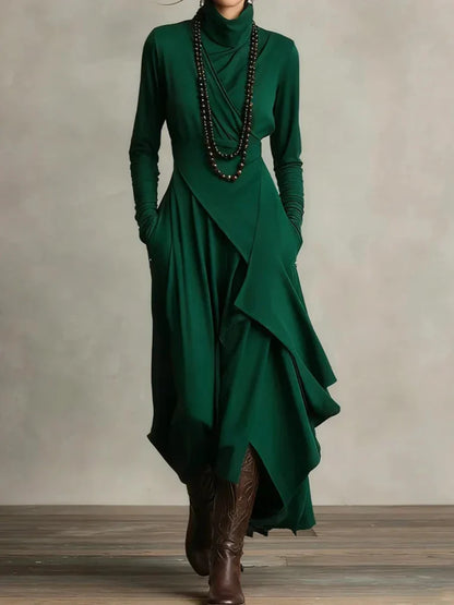 Nori™ | Moderne Flowy Maxi Jurk