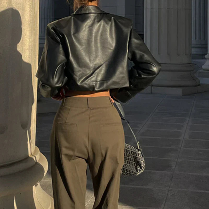 Élise™ | Elegante faux leren jas