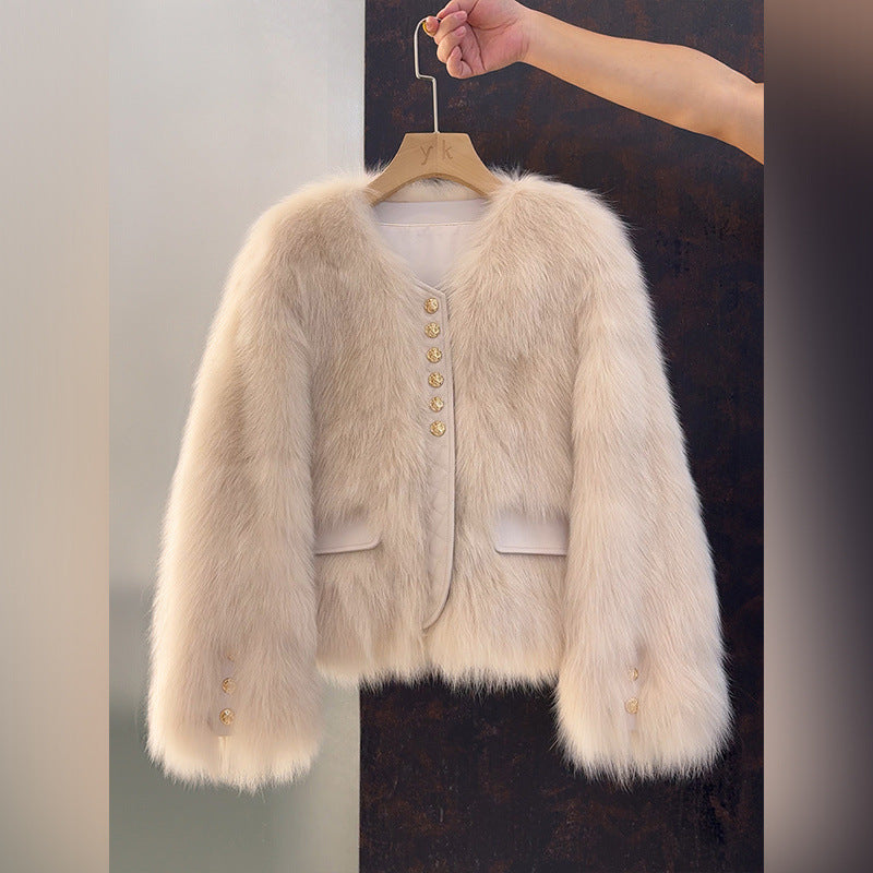Leonie™ | Elegant Kort Jasje Van Imitatiebont