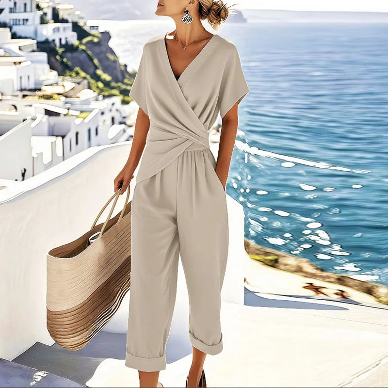 Aris™ | Elegante Wrap Jumpsuit
