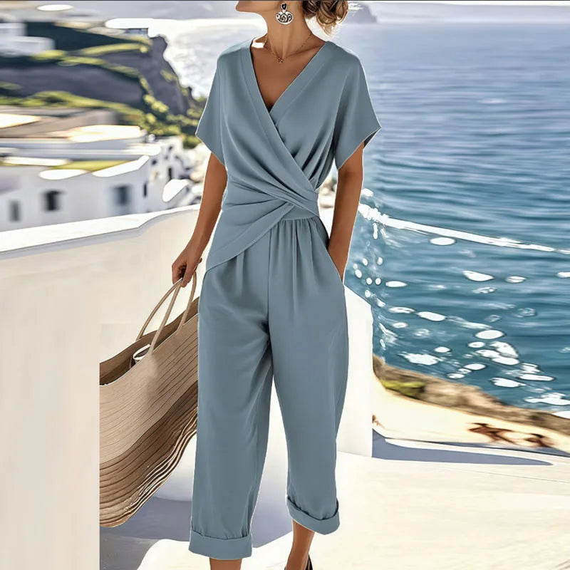 Aris™ | Elegante Wrap Jumpsuit