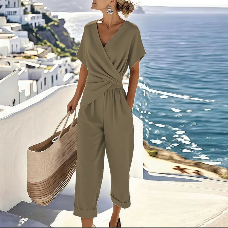 Aris™ | Elegante Wrap Jumpsuit