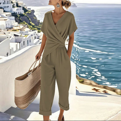 Aris™ | Elegante Wrap Jumpsuit