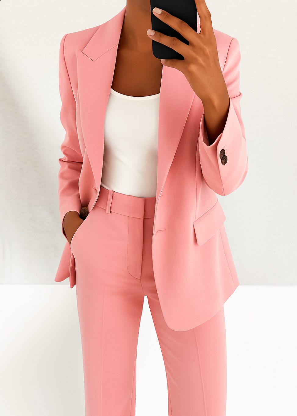 Britt™ | Getailleerd Tweedelig Mantelpak met Blazer 5