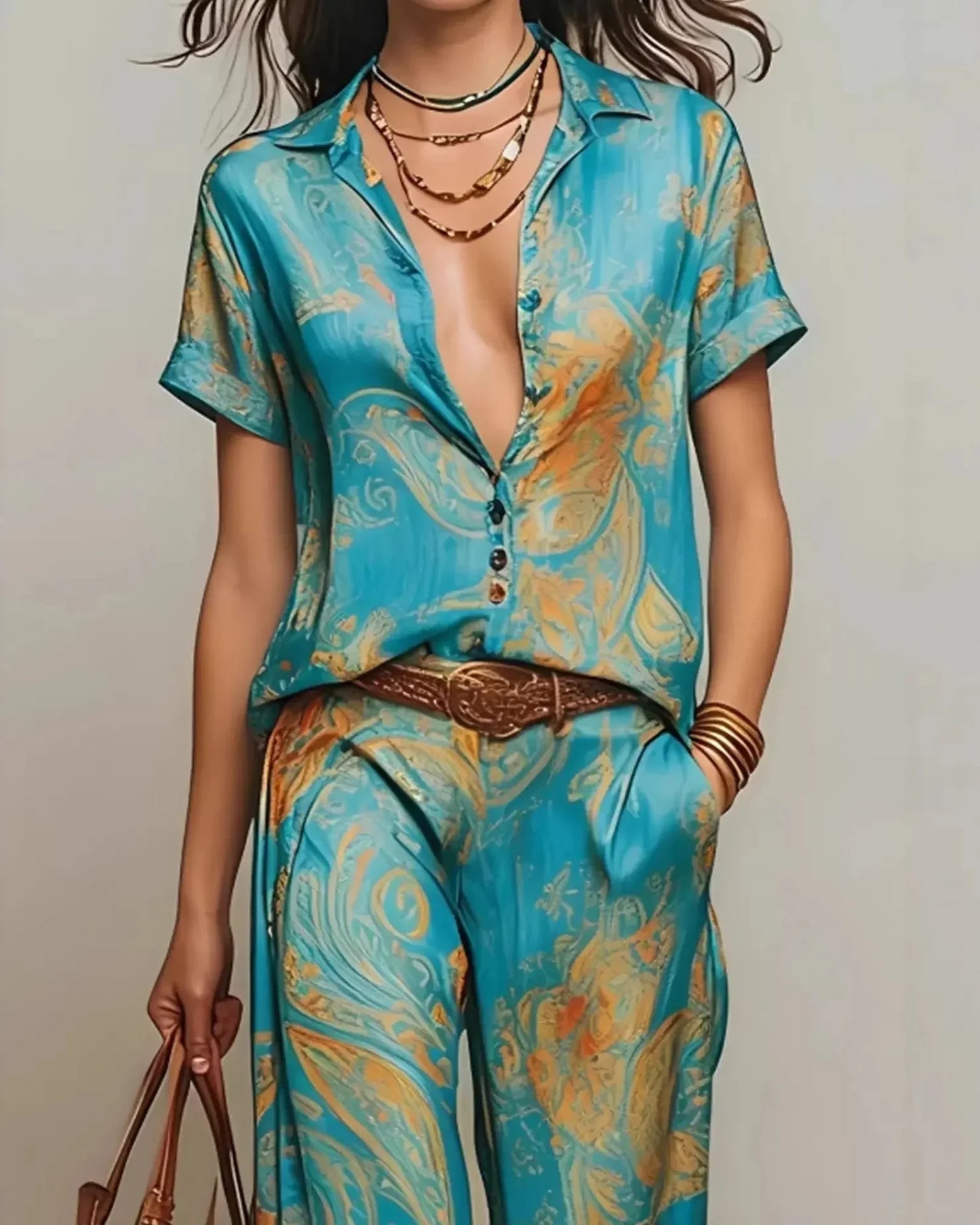 Talia™ | Comfortabele Bohemian Tweedelige Set