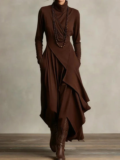 Nori™ | Moderne Flowy Maxi Jurk