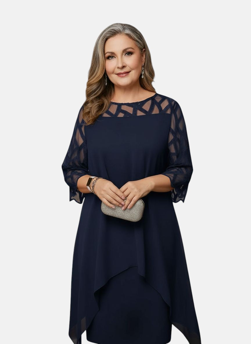 Elara™ | Elegante Comfortabele Midi Jurk