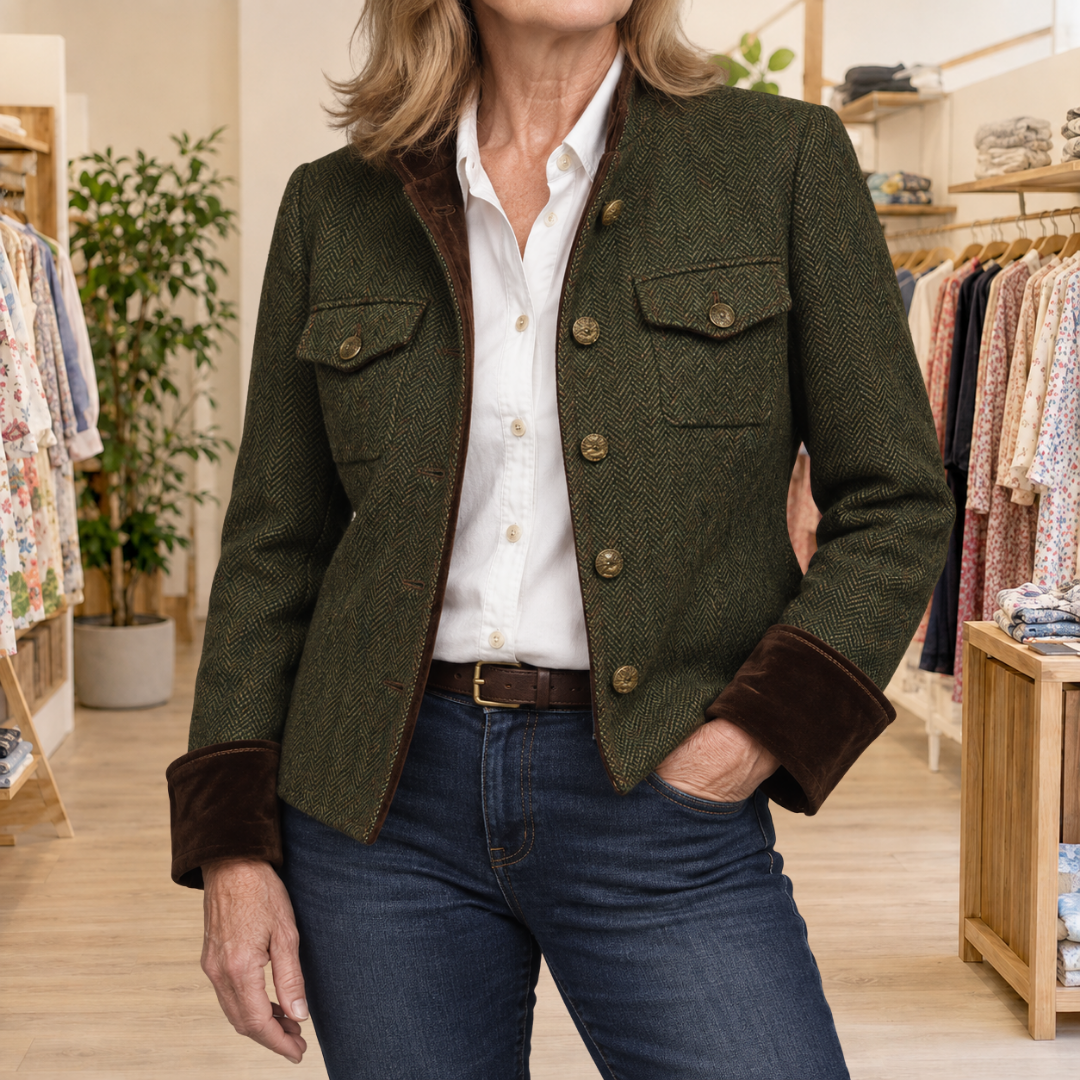 Elva™ | Buikbedekkende Denim Maxi Jurk